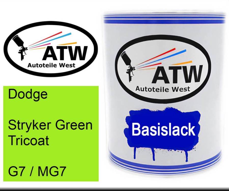 Dodge, Stryker Green Tricoat, G7 / MG7: 1L Lackdose, von ATW Autoteile West.